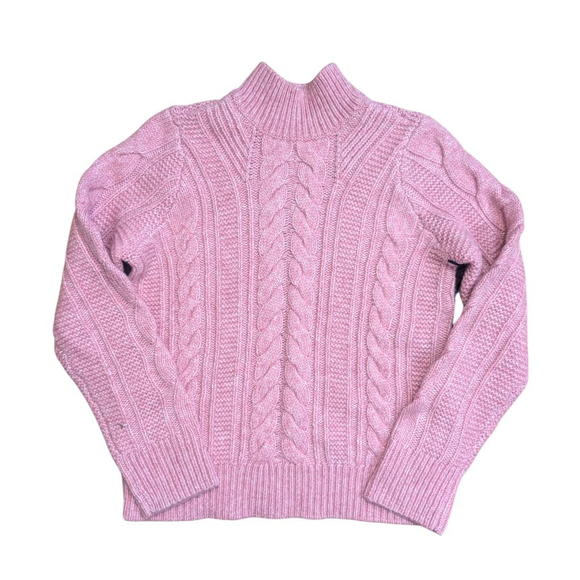 Simply Vera Vera Wang Sweaters - Simply Vera Vera Wang NWT Pink Cable Knit Mock Neck Sweater XS